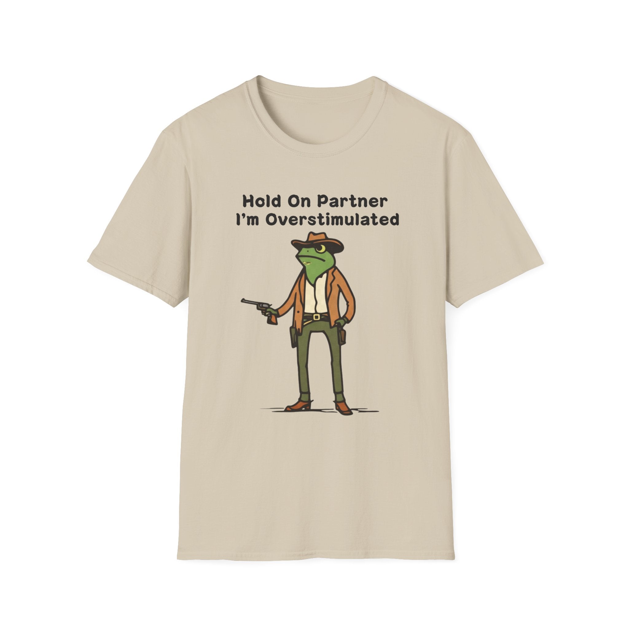 Hold On Partner I'm Overstimulated T-Shirt