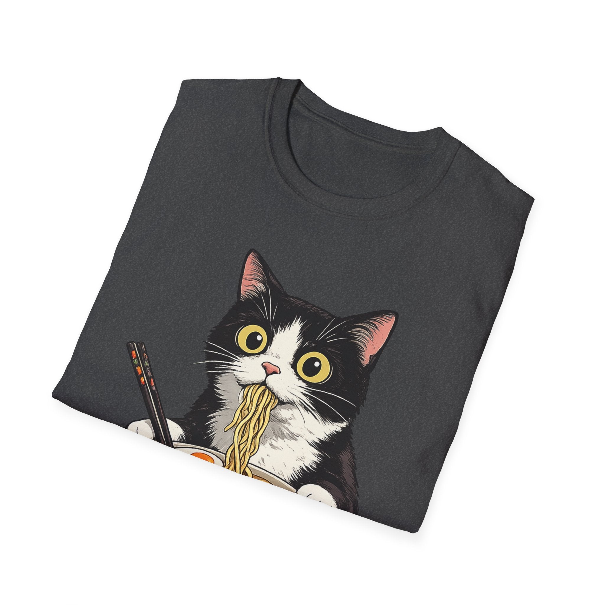 Cat Eating Ramen T-Shirt
