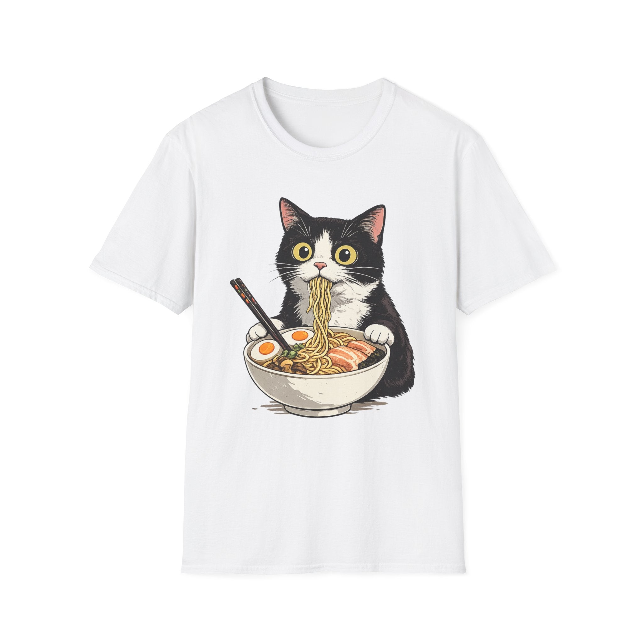 Cat Eating Ramen T-Shirt